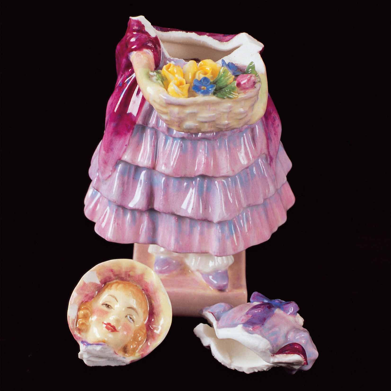 Antique Royal Doulton China Figurine Restoration - Before