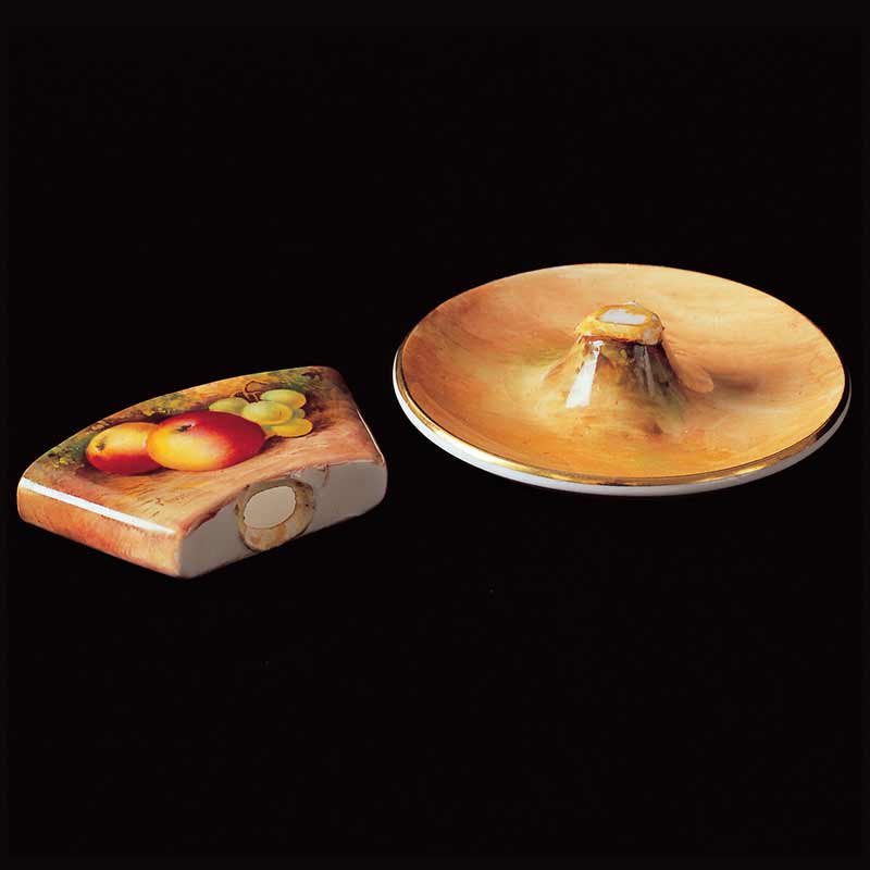 Royal Worcester Porcelain Card Holder Restoration - Before