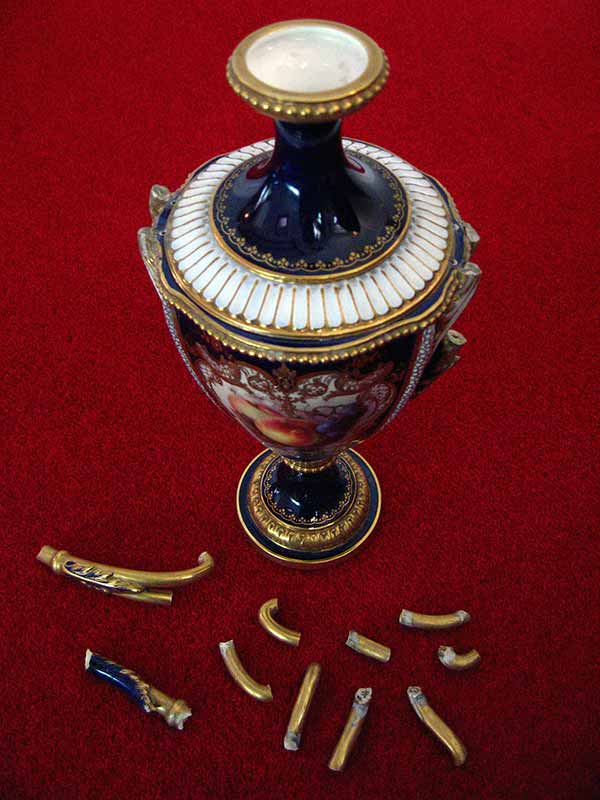 Royal Worcester Vase Restoration - Before